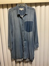 calvin klein Button Front Shirt-dress Size Large In Excellent Pre ownedCondition