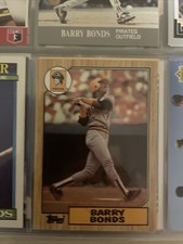 Topps Barry Bonds Rookie 320  Missing Bottom 3. 