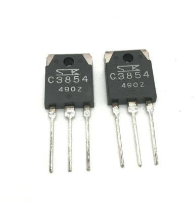 2 x 2SC3854 & 2SA1490 - 4 komplementäre Transistoren - 80W 120V 8A 120V P TO-3P  - Bild 1 von 2