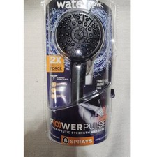 waterpik powerpulse therapeutic strength 6 spray easy to install shower head