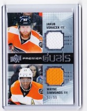 16-17 2016-17 Upper Deck Premier Premier Dual Jersey #PD2VS Voracek/Simmonds /99