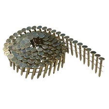 1-1/4" Coil Roofing Nails for Shingles - 15 Degree - Galvanized (120 nails/coil)