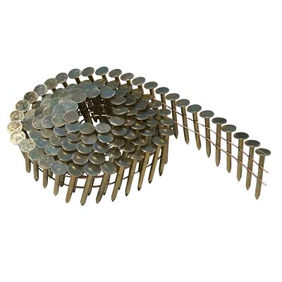 1-1/4'' Coil Roofing Nails for Shingles - 15 Degree - Galvanized (120 nails/coil)