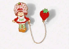 STRAWBERRY SHORTCAKE - ENAMEL / LAPEL / BROOCH PIN-NEXT DAY SHIPPING