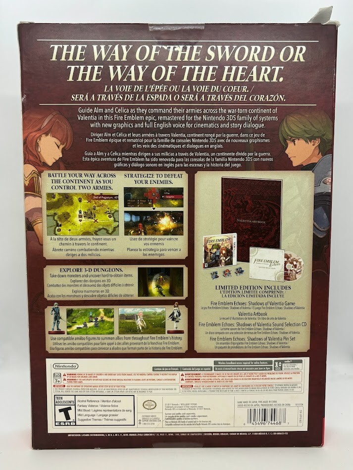 【美品】ファイアーエムブレム Echoes VALENTIA COMPLETE Amazon.com: Fire Emblem Echoes: Shadows of Valentia Special