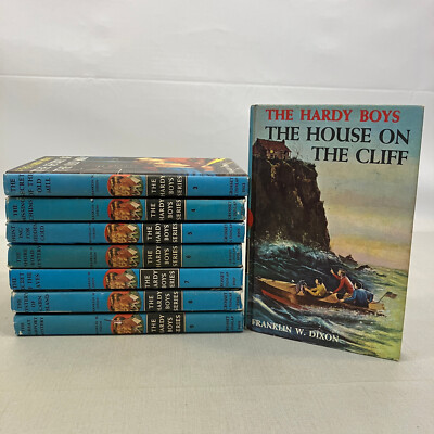 8 VTG The Hardy Boys Series Volumes 2-9 Hardcover Novels Lot Franklin W. Dixon