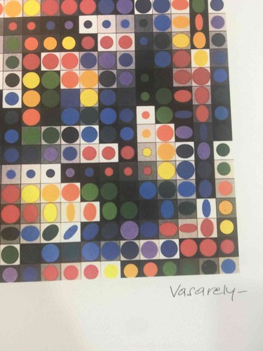 Victor Vasarely Litografia off set cm 35x50 firma su lastra con certificato - Picture 4 of 8