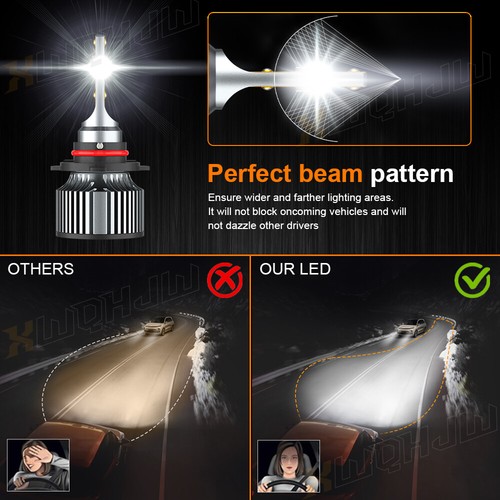 6500K LED Headlight Fog Light Bulb For Chevy Silverado 1500 2500 2007-2015 - Picture 4 of 12