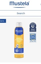 NEW Mustela Family Mineral Sunscreen Spray SPF 50 Broad Spectrum
