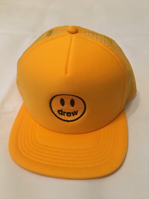 Justin Bieber Drew House Embroidered Mascot Trucker Hat Golden
