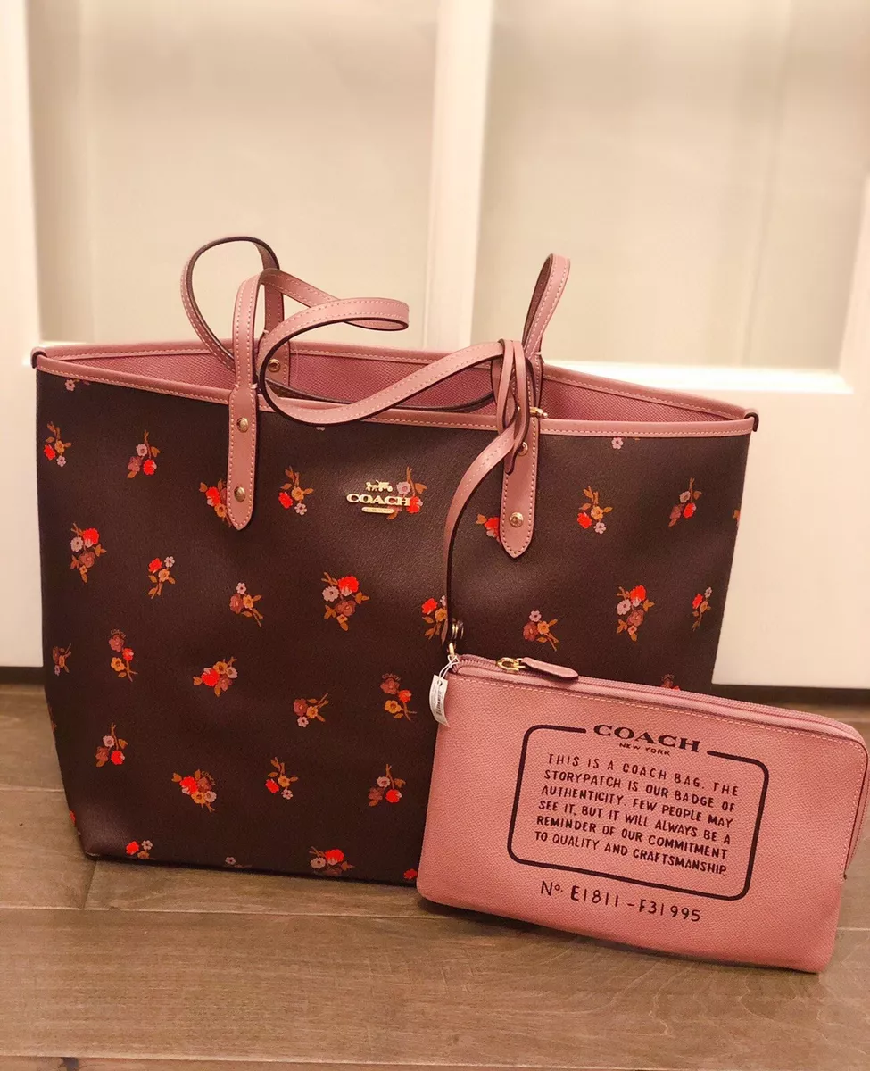 COACH REVERSIBLE CITY TOTE WITH BABY BOUQUET PRINT F31995