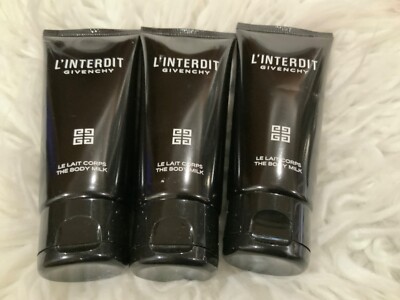 3 X Givenchy L'Interdit The Body Milk Travel Size 2.5oz / 75ml