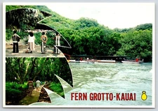 Postcard HI Kauai Hawaii Fern Grotto Kauai Wailua River Boat Cruise