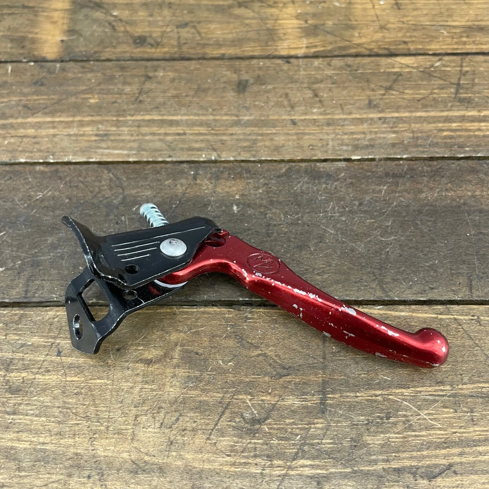 Palanca de freno Tech 3 vintage piezas MX Old School BMX derecha roja negra OG años 80 Foto 3 de 4