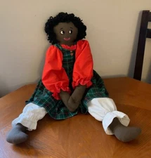 Vintage Draft Stopper Door Knob Hanger Handmade Doll 30" African American Doll