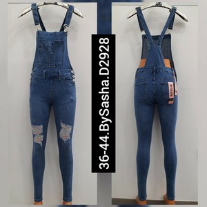 Women full Denim Dungarees Slim Fit 