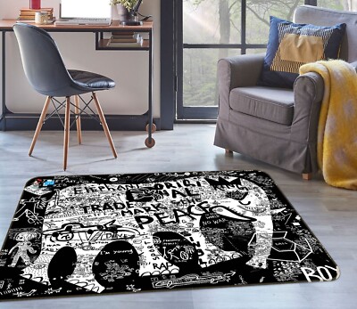 3D Doodle-Elefant ZHUC1629 Spiel Rutschfester Teppich Matte Foto Teppich Vera
