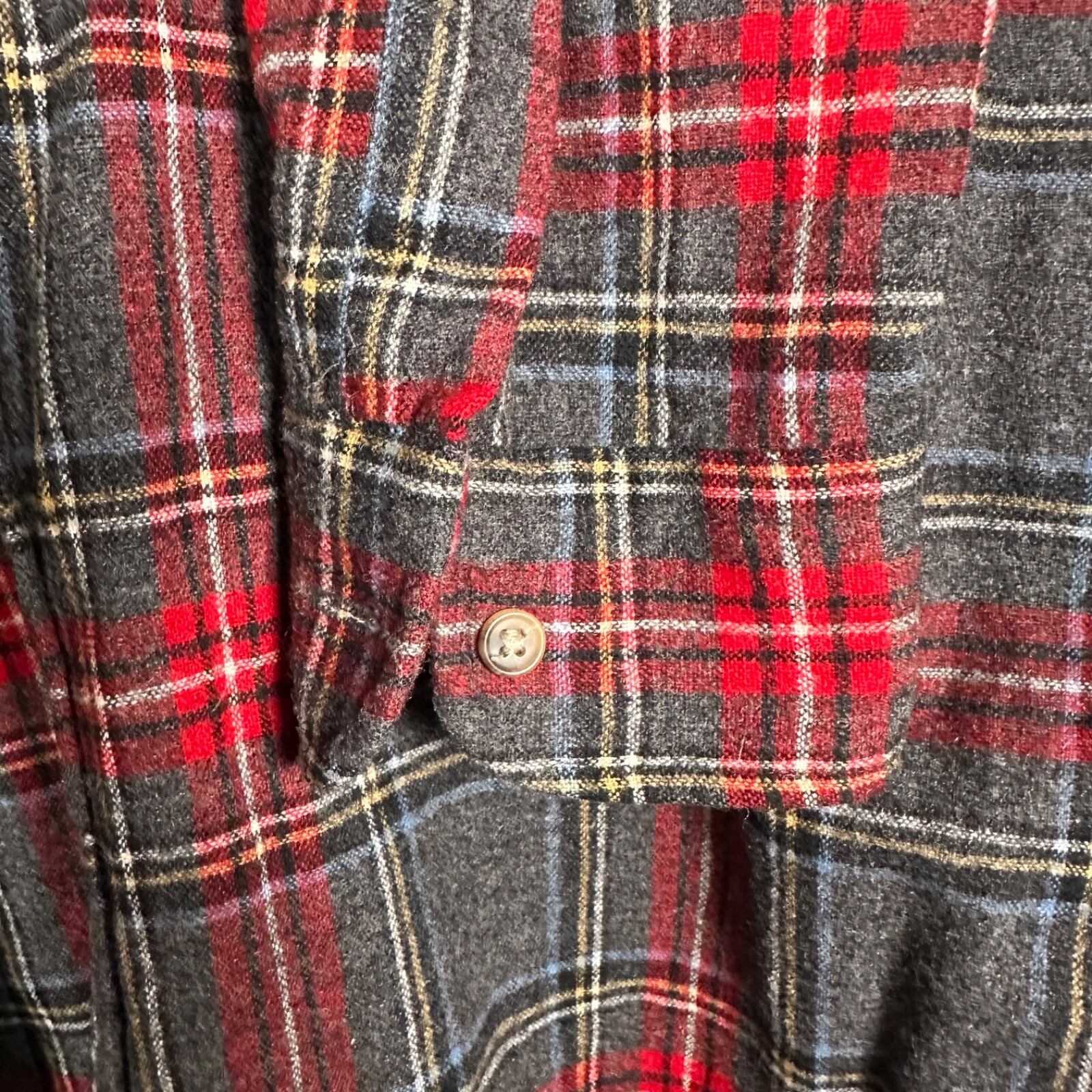 Pendleton Virgin Washable Wool Grey/Red Solo Plai… - image 5