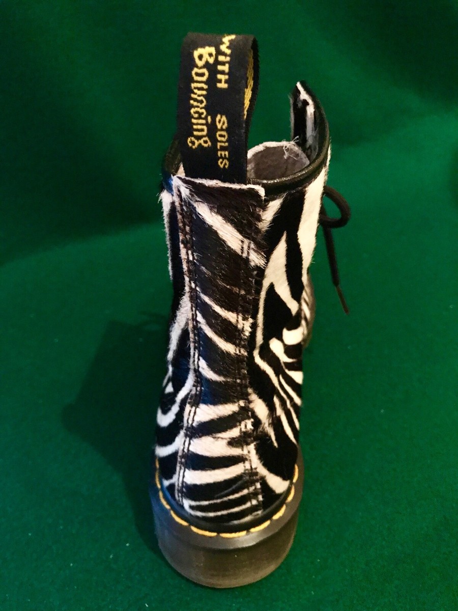Dr. Martens Zebra Pony Hair Leather Boots | eBay