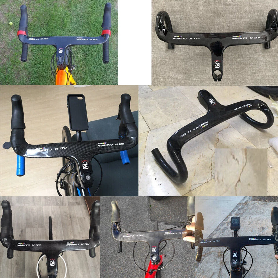 Road Bike Carbon Handlebar Stem Integrated 28.6 Carbon Aero Road Handlebar - Image 4 of 4