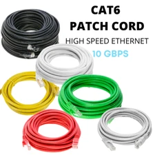 CAT6 Ethernet Patch Cord RJ45 UTP LAN Network  Internet Cable 1.5FT - 200FT LOT