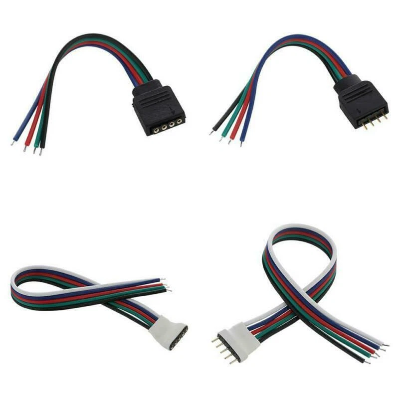 2/4/5 PIN HIPPO ADAPTER CLIP CONNECTOR WIRE EXTENSION CABLE LED STRIP RGB/W 5050 - Image 4 of 4
