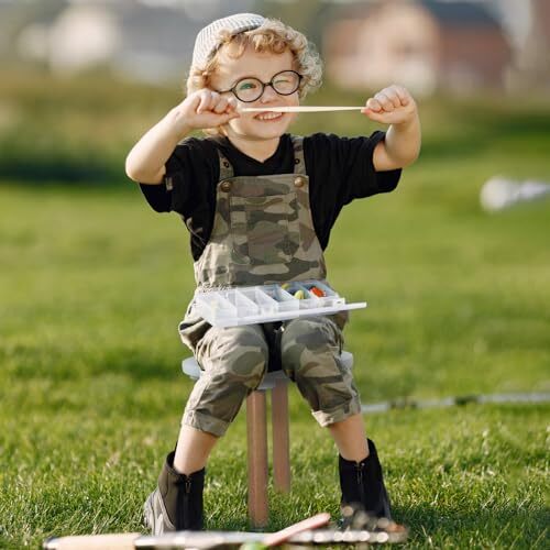 1 Pack Wooden Step Stool for Kids, Kids Chairs Perfect Matched Sensory 1 pack - Bild 4 von 8