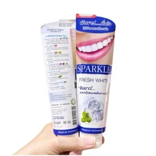 Toothpaste Sparkle Fresh White Teeth Whiter Breath Keep Gum Healthy 2x100g.