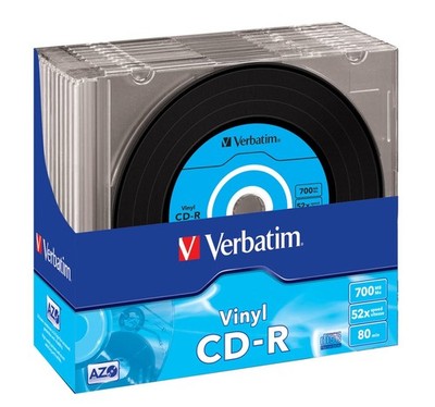 Verbatim CD-R AZO Data Vinyl - 700 MB, 52-fache Brenngeschwindigkeit mit la (CD)