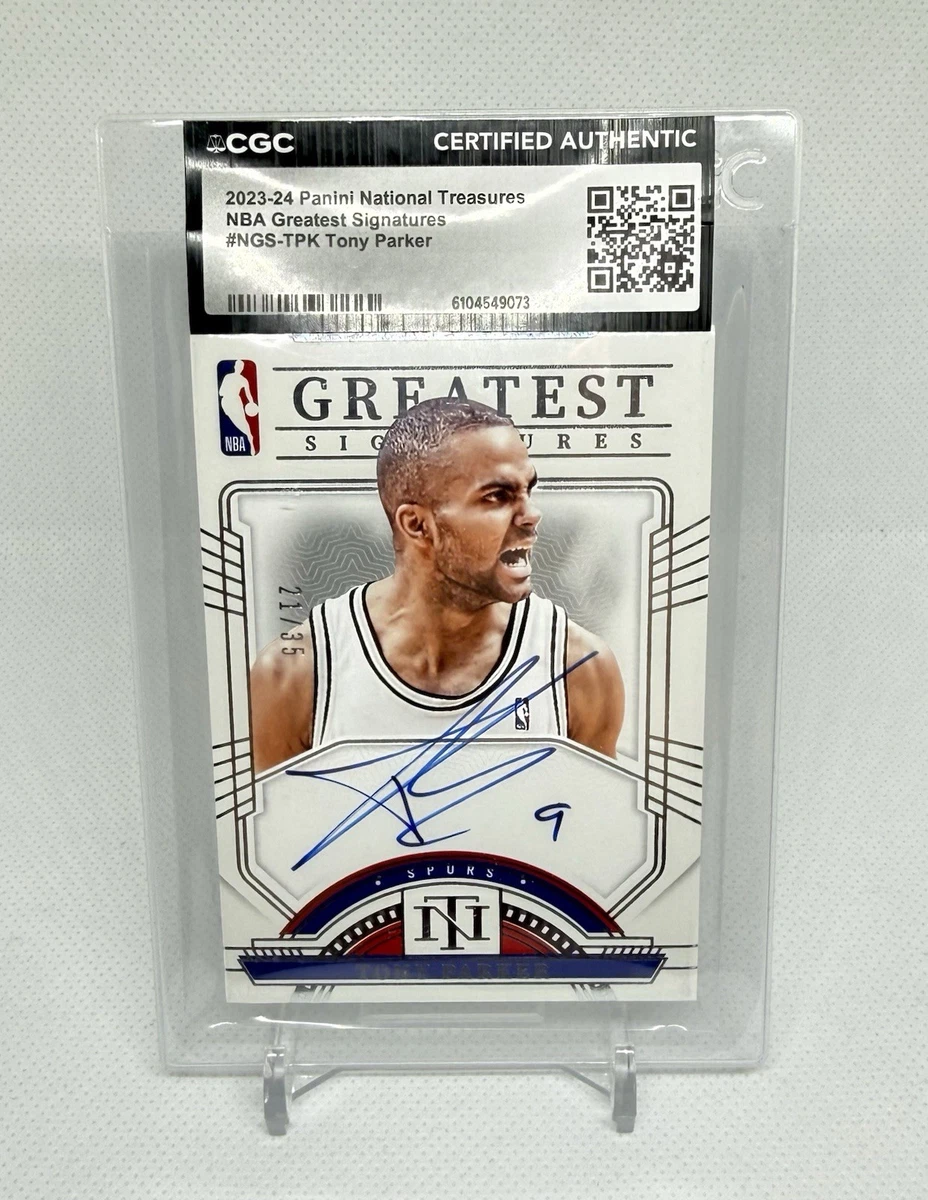 Panini Tony Parker Basketball Autographed Sports Trading Cards