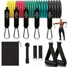 Fitness 11-Piece Resistance Bands Set 150LB - Ultimate Home Gym Kit