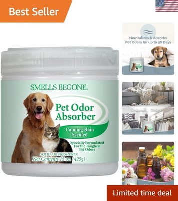 15oz Pet Calming Rain Odor Eliminator Gel - Refresh Your Spaces Effortlessly
