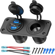 4 Porte Presa USB 12V Pannello Elettrico Marino Con Spina Da 12 Volt, Doppia Por