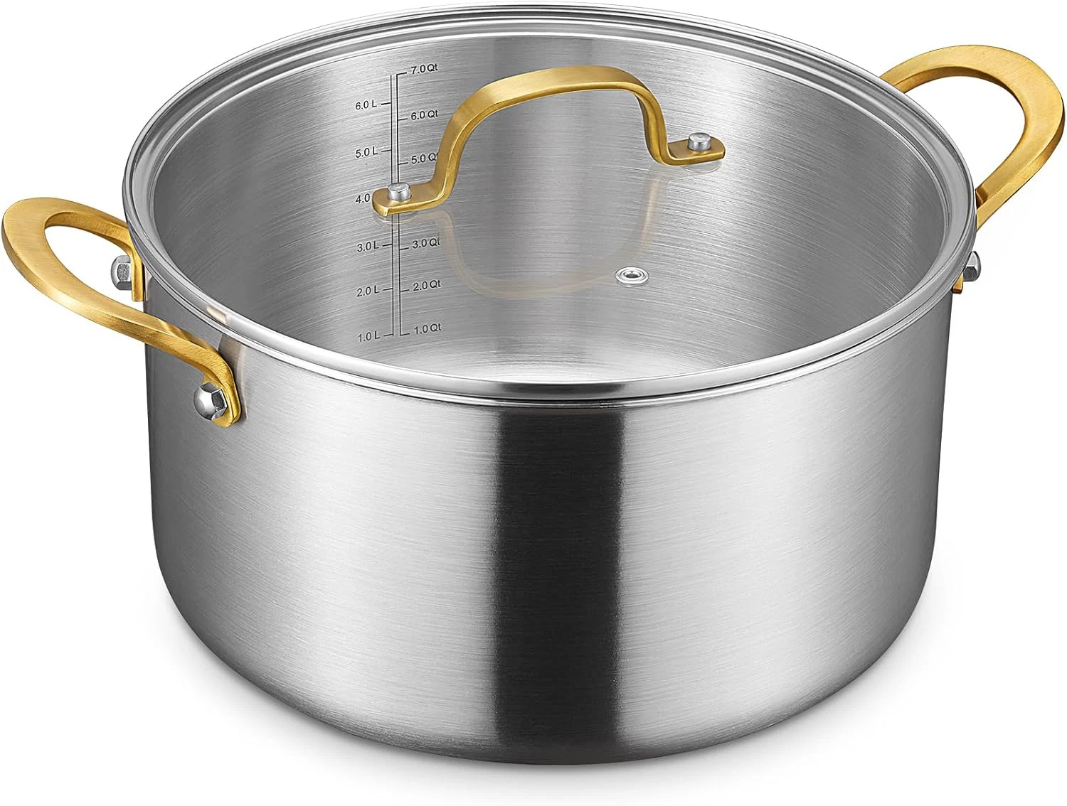 8 Quart 3-Ply Stainless Steel Stockpot, Soup Pot with Lid in Fully Clad Tri-Ply