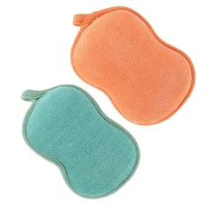 2 Pcs Shower Sponge for Body Bath Sponges Scrubber Small Traveling