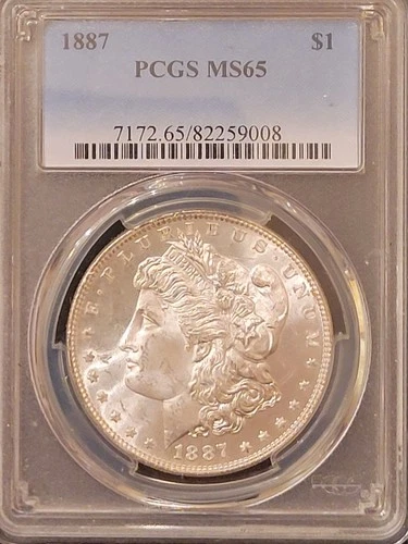 1887 Philadelphia Morgan Silver Dollar PCGS MS65