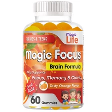 Kids Focus Gummies Brain Memory & Attention Support Vitamins for Kids & Teens