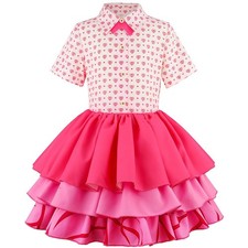 Kids Girl Descendants 5 Princess Pink Dress Cosplay Costume Book Week Halloween — image 7