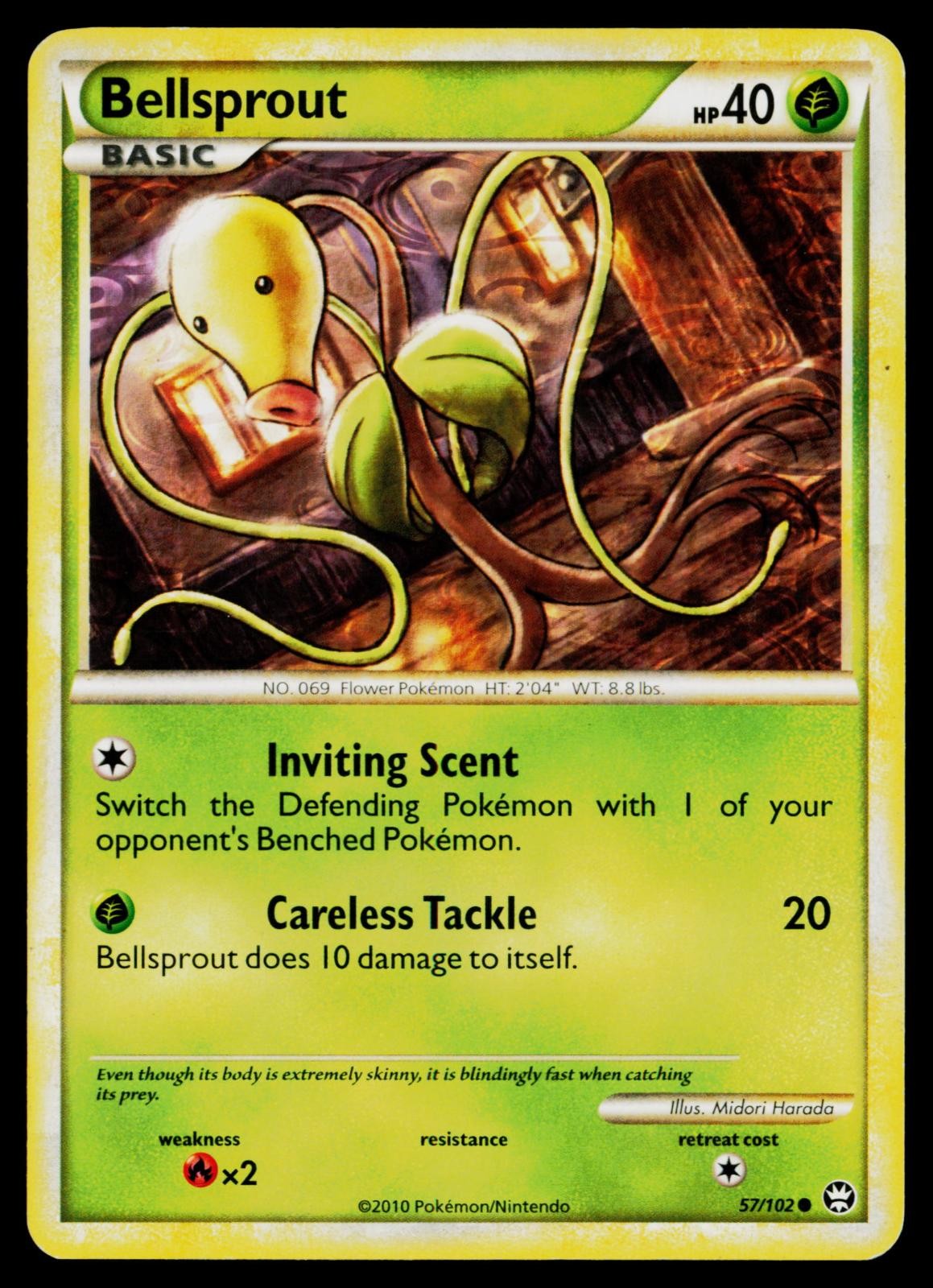Bellsprout 57/102 C HGSS Triumphant Pokemon MP