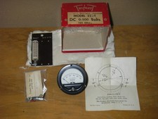 NEW: Vintage TRIPLETT 500 volt DC analog meter. Model 222-T. Resistor included.