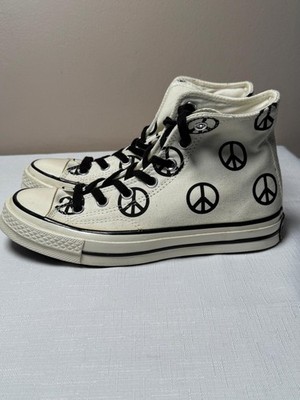 Converse Taylor All Star 70 Unleash Peace High Top Sneakers Unisex 5.5 Cream
