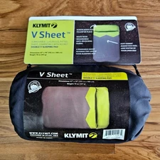 Klymit V Sheet, for Double Size Sleeping Pad, 47” x 74”, Soft Anti-microbial, NW