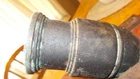 BRONZE SIGNAL MORTOR  CANNON ON BASE ORIGINAL HARDWARE