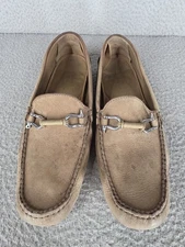 Riomar Men’s Brown Leather Loafer Driving Shoes Size 9.5 Nautical Boat Moccasin