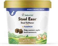NaturVet Stool Ease Stool Softener Plus Pumpkin for Dogs 40 Soft Chews