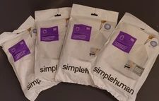 simplehuman Custom Fit Trash Can Liner B, 6 Liters, 30-Count (Pack of 4)