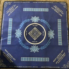 Mahjong Mat, Mat 31.5 inches x x 0.1 inches, Deep-blue 3 Free Mahjong Cards