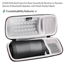 LTGEM EVA Hard Case for Bose Soundlink Revolve or Revolve Series II Bluetooth