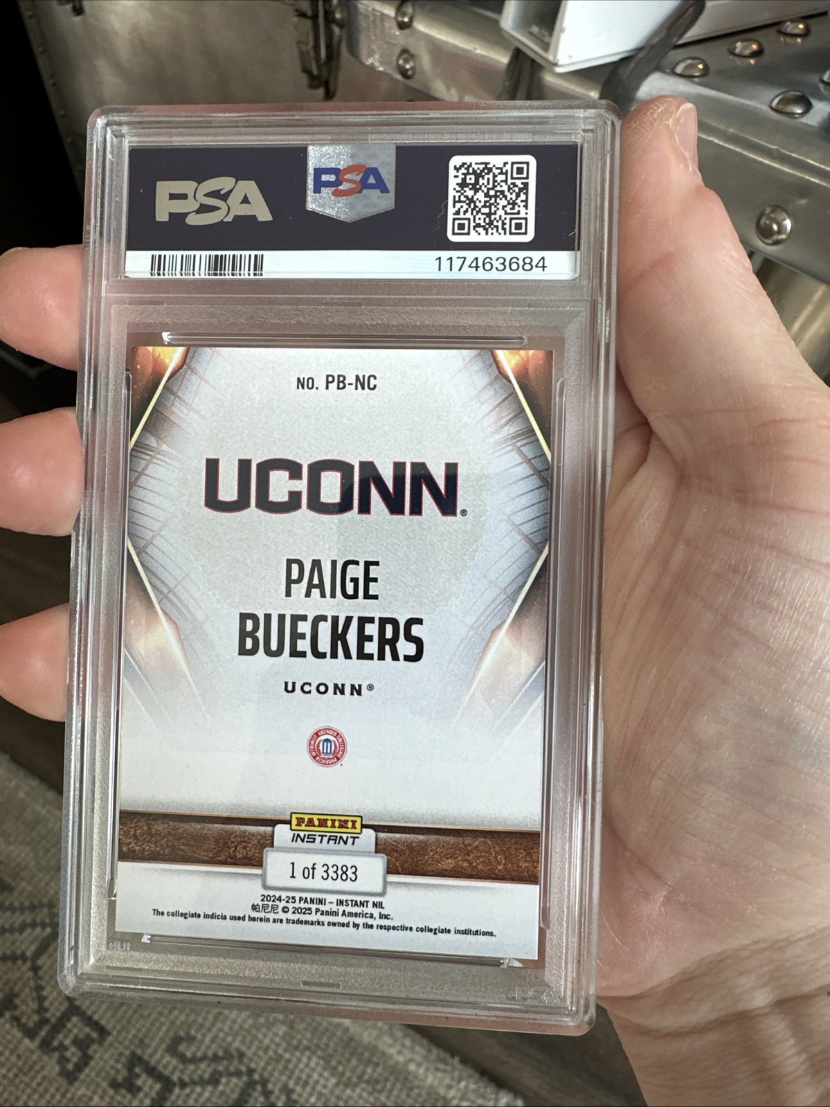 2024 PANINI INSTANT NIL PAIGE BUECKERS /3383 NATIONAL CHAMPIONSHIP PSA 9 view 3