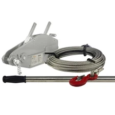 Prowinch 1760 lbs. 800Kg Lever Wire Rope Puller Hoist 65 ft wire rope